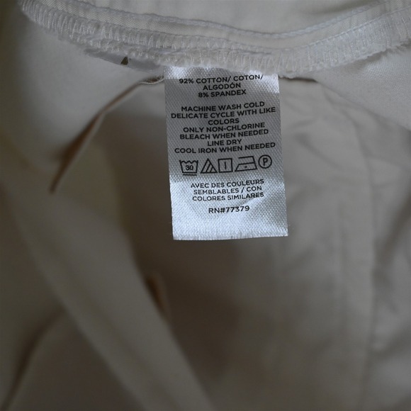 Ann Taylor 10 Ivory White‎ Mid Rise Slim Ankle Dress Womens Pants - Picture 7 of 9